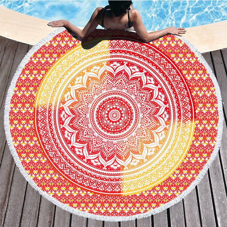 Circular Printed Microfiber Bath Towel Ultra Fine Fiber for Home Spa - Merch Gone Viral