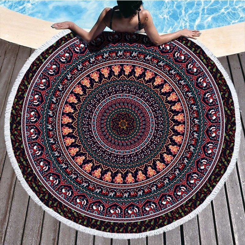Circular Printed Microfiber Bath Towel Ultra Fine Fiber for Home Spa - Merch Gone Viral