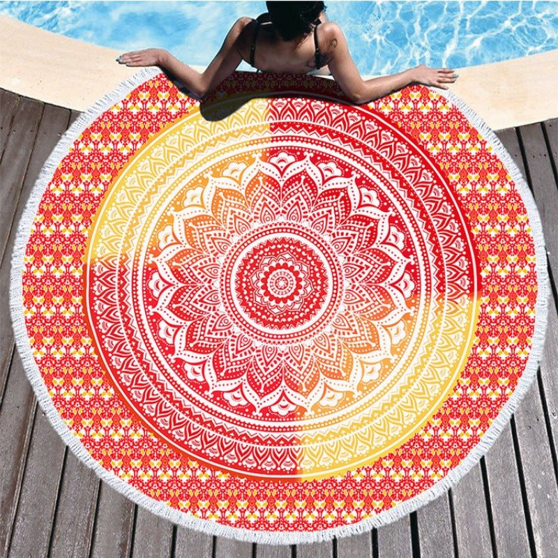 Circular Printed Microfiber Bath Towel Ultra Fine Fiber for Home Spa - Merch Gone Viral