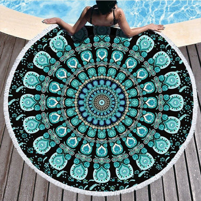 Circular Printed Microfiber Bath Towel Ultra Fine Fiber for Home Spa - Merch Gone Viral
