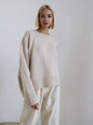 Core Spun Yarn Knit Pullover Sweater For Women Luxe Loose Fit Warmth - merch gone viral.