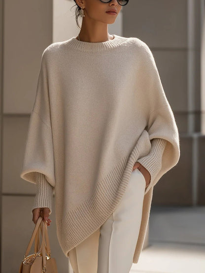 Core Spun Yarn Knit Pullover Sweater For Women Luxe Loose Fit Warmth - merch gone viral.