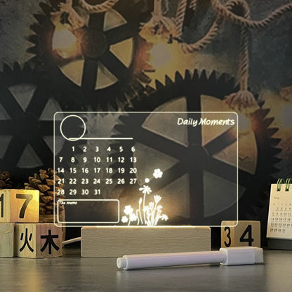 Creative USB LED Message Board Night Light With Pen Acrylic Decor Gift - Merch Gone Viral