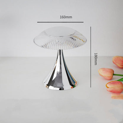 Crystal Table Lamp With Touch Control For PC Bedside Delivers A Crystal Silhouette, Gold Finish, And 16 RGB Modes. - merch gone viral.