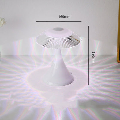 Crystal Table Lamp With Touch Control For PC Bedside Delivers A Crystal Silhouette, Gold Finish, And 16 RGB Modes. - merch gone viral.