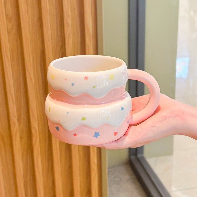 Cute Birthday Cake Mug With Lid And Spoon - merch gone viral.