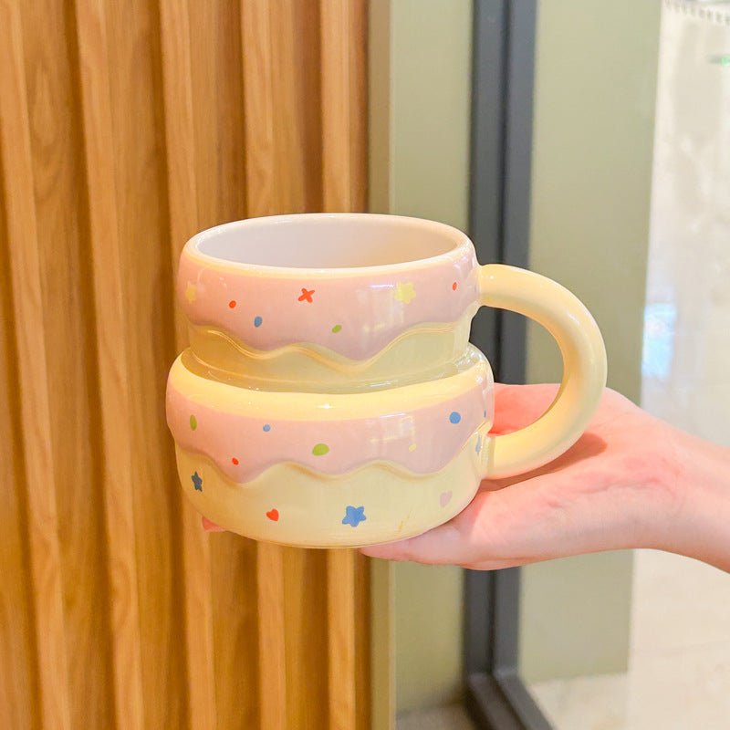 Cute Birthday Cake Mug With Lid And Spoon - merch gone viral.