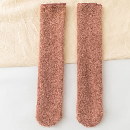 Plus Velvet Thick Warm Mink Velvet Snow Socks