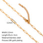 Durable Lip Chain Necklace with 18K Gold Color Vacuum Plating