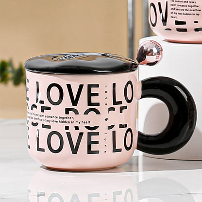 Love Mug 381ml Capacity for Coffee and Tea Desk Decor