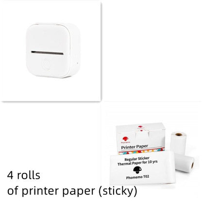 Portable Mini Thermal Label Printer - Bluetooth Home Photo Student Wrong Question Price Tag Printer