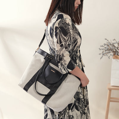Luxe Must Have Viral Mommy Canvas Diaper Handbag