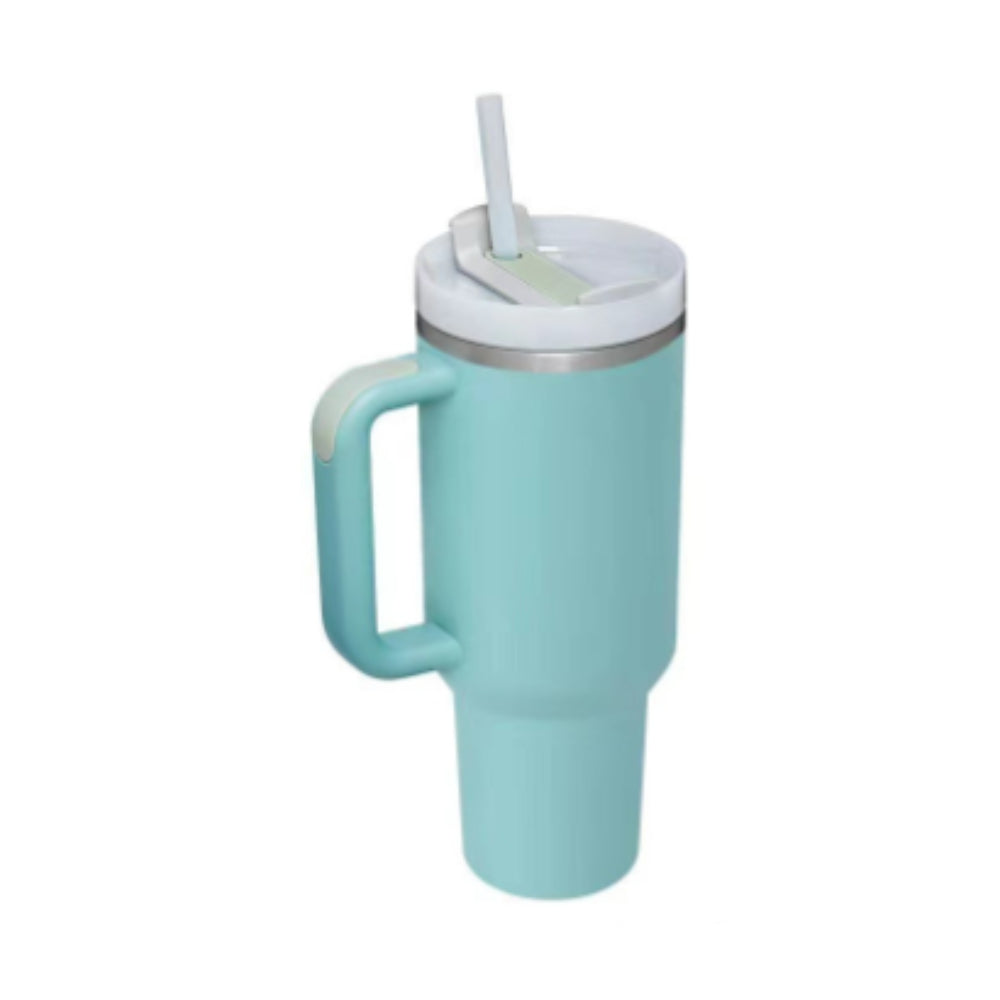 Insulated Tumbler 40 Oz With Handle And Straw For Coffee And Tea