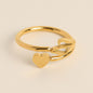 Durable Stainless Steel Ring with 18K Gold Plating and Initials