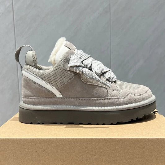 Designer Suede Platform Boots - Luxury Lace - Up Unisex Designer Shoes with Plush Comfort - merch gone viral.