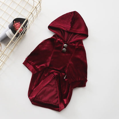 Dog Hoodie Velvet Coat - Merch Gone Viral