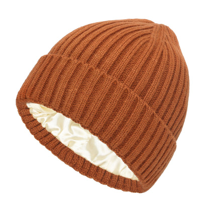 Soft Knit Hat with Satin Finish for All Outfits Warmth and Everyday Comfort for All Seasons