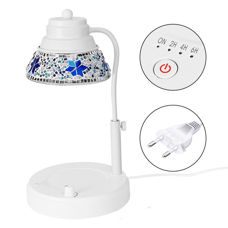 Soft Ambient Crystal Glass Candle Melting Lamp With Low Voltage Glow