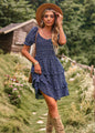 Floral Dress with Off Shoulder Ruffle Hem and High Waist Silhouette