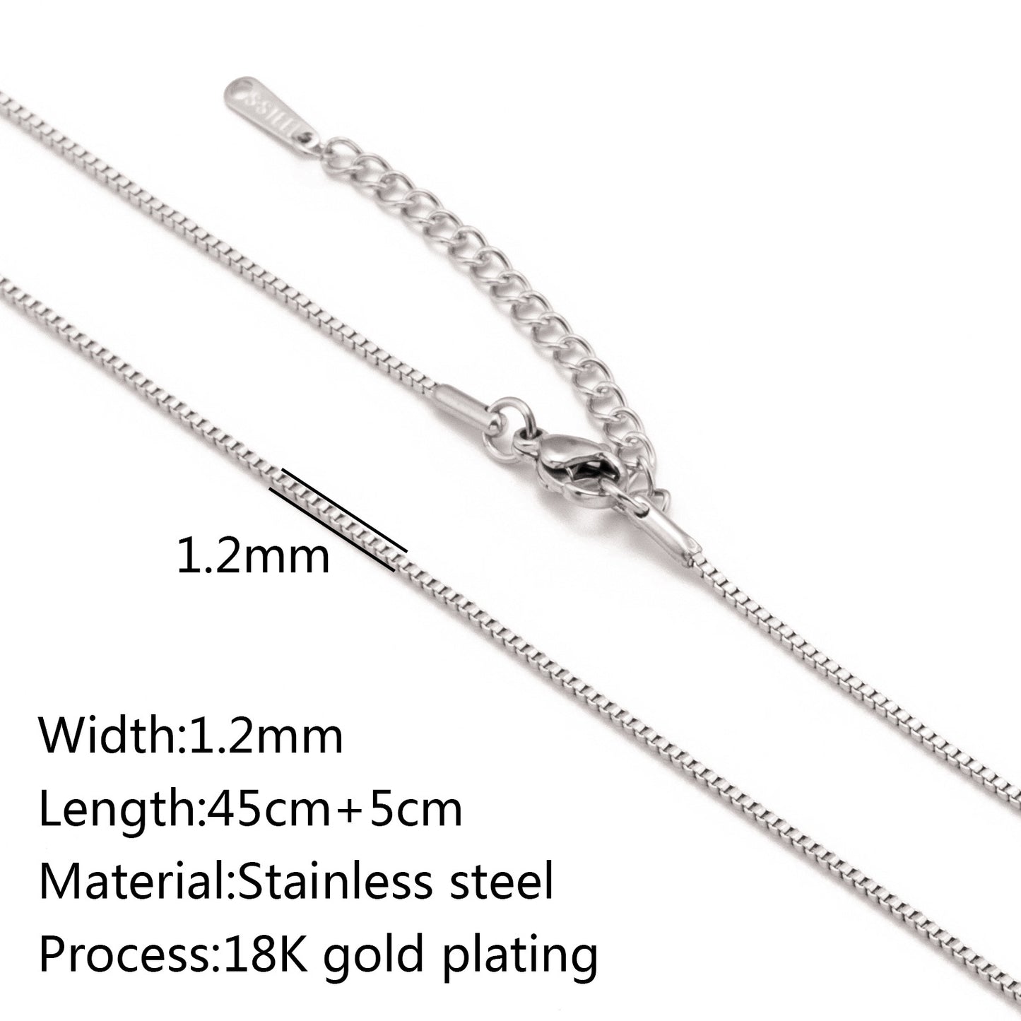 Durable Lip Chain Necklace with 18K Gold Color Vacuum Plating