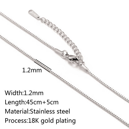 Durable Lip Chain Necklace with 18K Gold Color Vacuum Plating