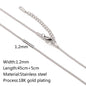 Durable Lip Chain Necklace with 18K Gold Color Vacuum Plating