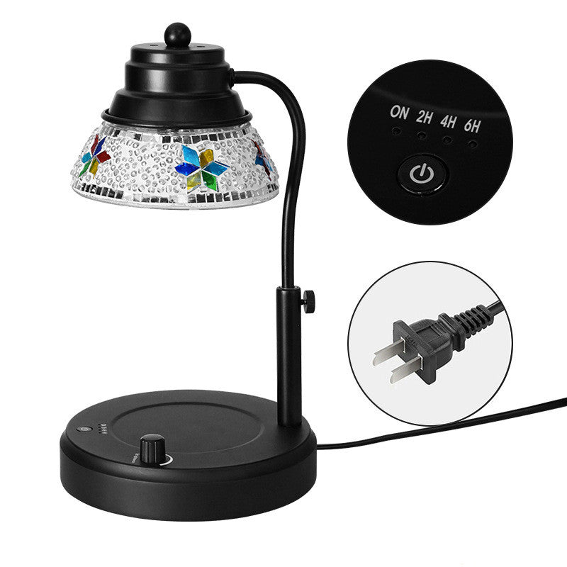 Soft Ambient Crystal Glass Candle Melting Lamp With Low Voltage Glow