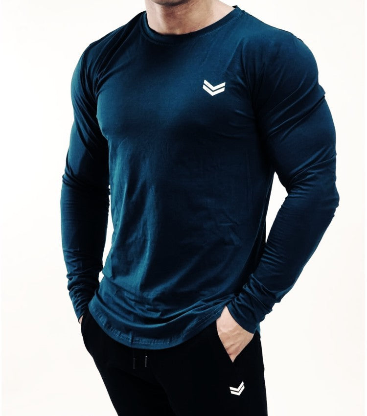 Moisture-Wicking Long Sleeve Top for Men Four-Way Stretch