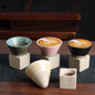 Handcrafted Teacup With Earthy Texture and Coarse Pottery Finish