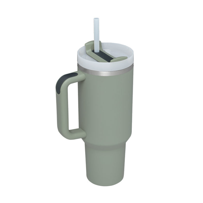 Insulated Tumbler 40 Oz With Handle And Straw For Coffee And Tea