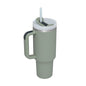 Insulated Tumbler 40 Oz With Handle And Straw For Coffee And Tea