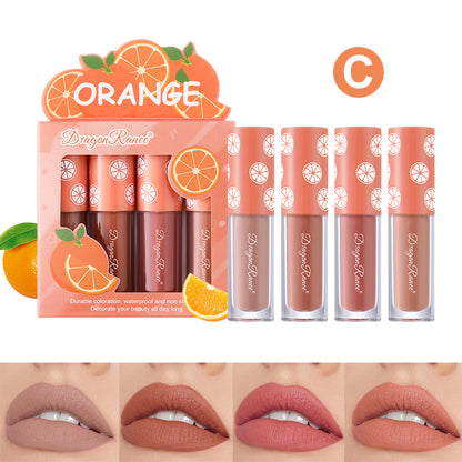 Silky Lip Gloss Set With Four Longwear Waterproof Shades