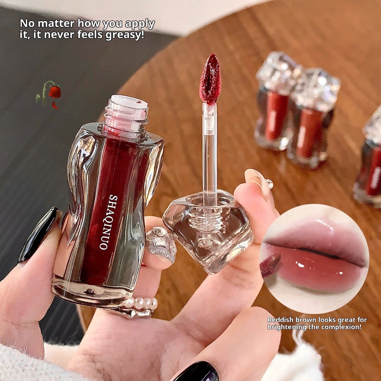 Glassy Lip Gloss with Hydrating Shine in Six Everyday Wear Shades