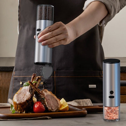 Electric Rechargeable Salt And Pepper Grinder Set With LED - Merch Gone Viral