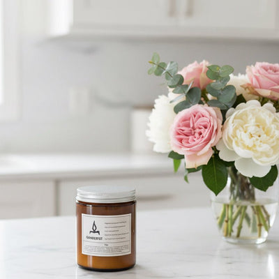 Aromatherapy scented soy wax candle for calming home fragrance