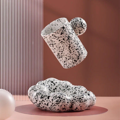 Elegant Cloud Ceramic Cup with Saucer - Merch Gone Viral