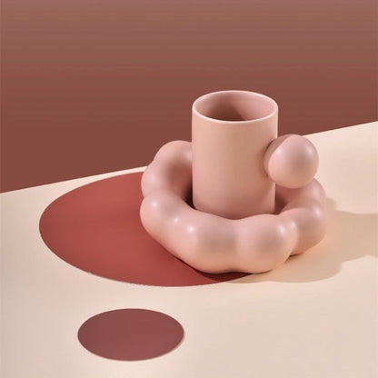 Elegant Cloud Ceramic Cup with Saucer - Merch Gone Viral