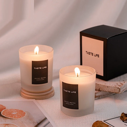 Elegant Soy Wax Candle Smokeless Handmade with Wooden Cover - Merch Gone Viral