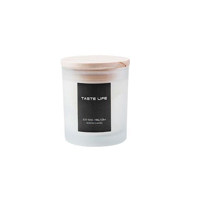 Elegant Soy Wax Candle Smokeless Handmade with Wooden Cover - Merch Gone Viral