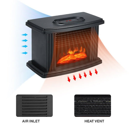 European Style Electric Fireplace Heater LED Flame Effect Stove With Remote Control - merch gone viral.