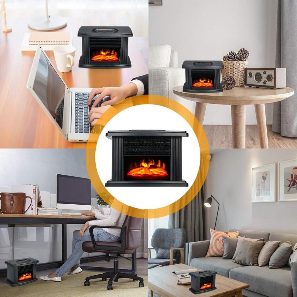 European Style Electric Fireplace Heater LED Flame Effect Stove With Remote Control - merch gone viral.