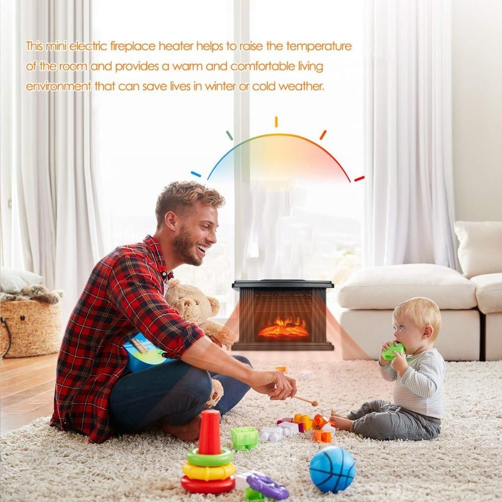 European Style Electric Fireplace Heater LED Flame Effect Stove With Remote Control - merch gone viral.