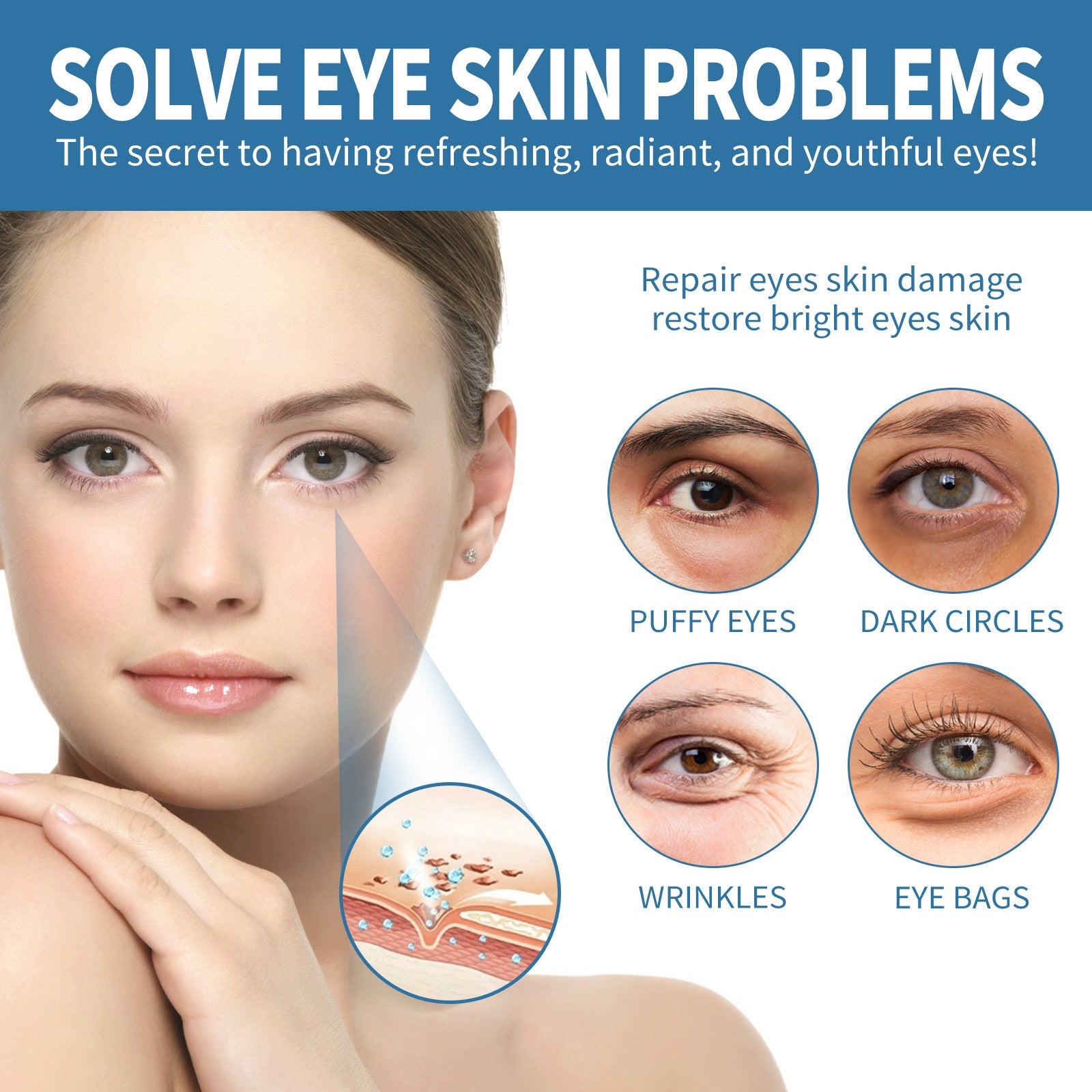 Eye Gel Patch Elastic Moisturizing Skin - merch gone viral.