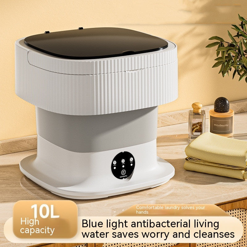 Compact Washing Machine 10L Portable with Energy Efficient Motor for Home Use Space Saving Design