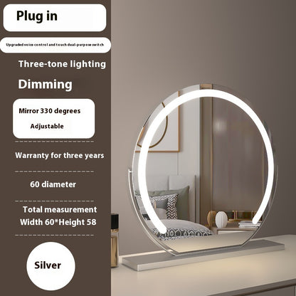 Smart Touch LED Light Mirror Makeup Desktop Dimming Fill Light Mirror Adjustable