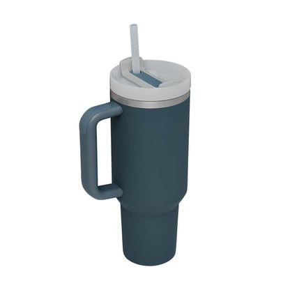 Insulated Tumbler 40 Oz With Handle And Straw For Coffee And Tea