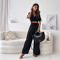 Fashion Women's Wear Half Sleeve Trousers Suit - merch gone viral.