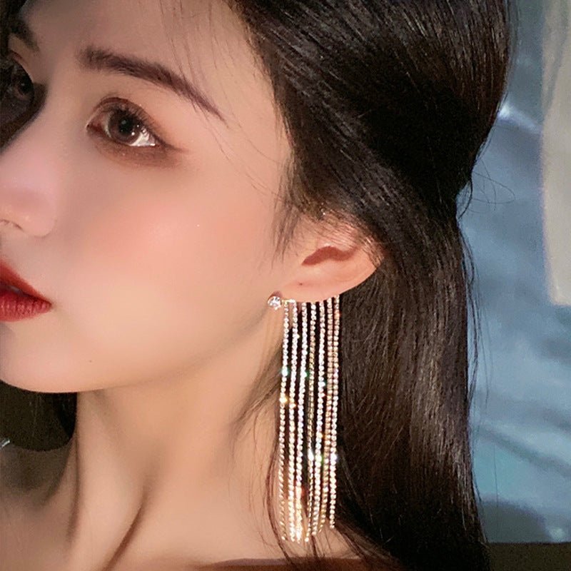 Fashionable And Simple Long Tassel Earrings - merch gone viral.