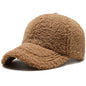 Warm Baseball Cap With Dense Lambswool Knit For Winter Wardrobe And Wind Blocking