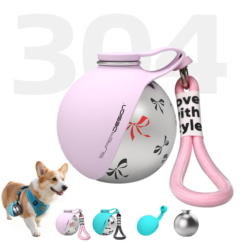 Rugged Dog Water Bottle with Built-In Bowl Leak-Proof for Active Pets